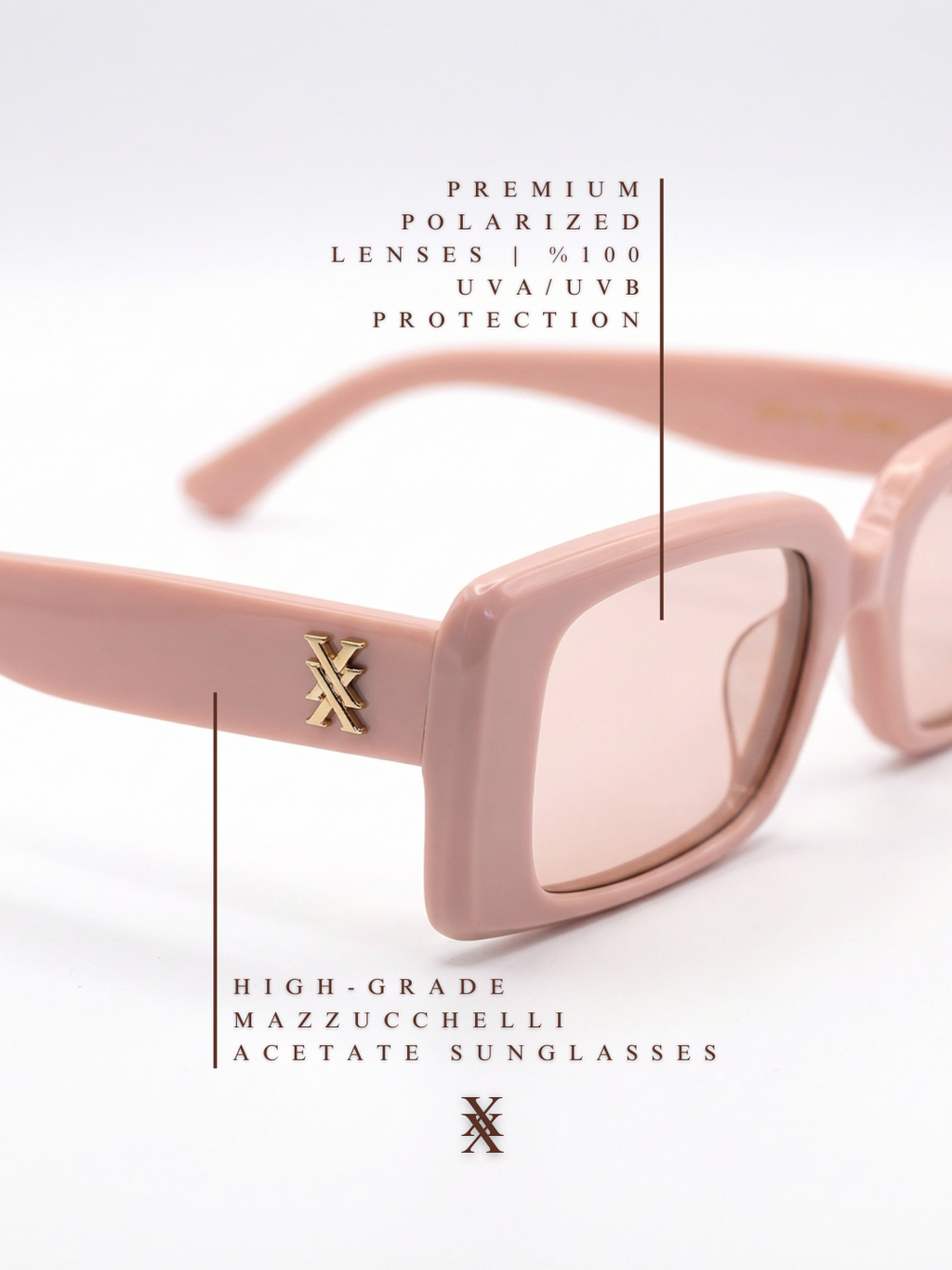 "Muse Delight, Soft Pink" CHARAXTER Sunglasses